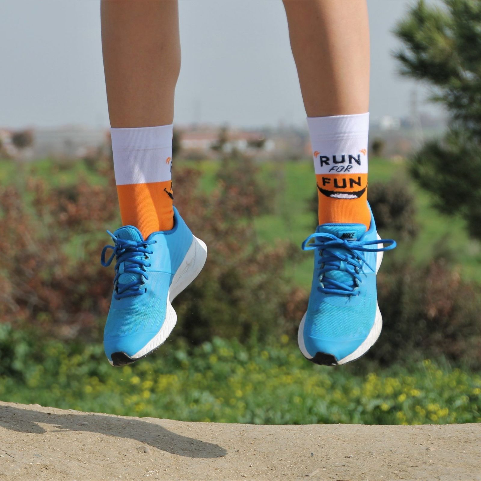 Run_For_Fun_Naranja calcetines de running