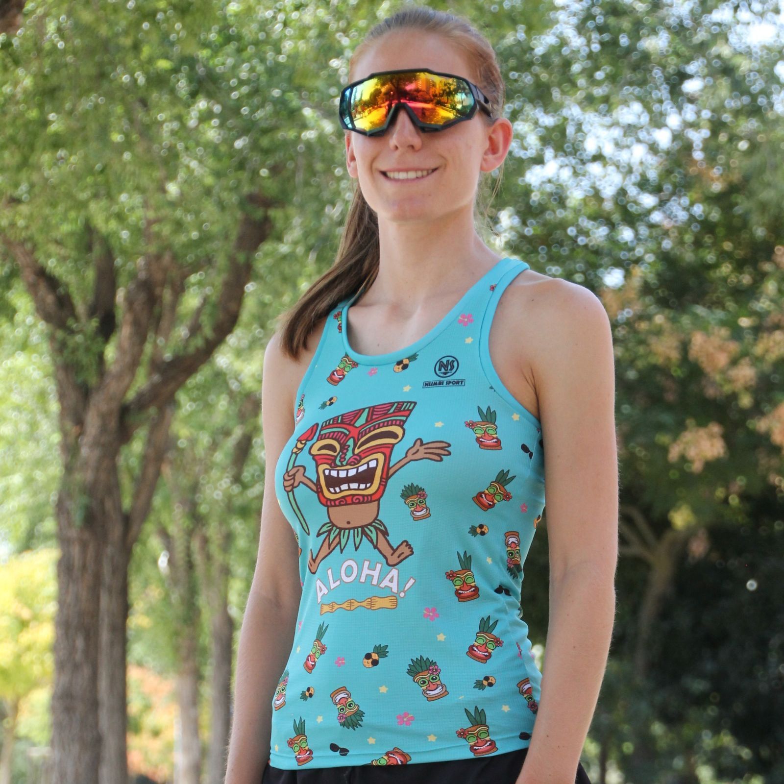 Tiki_Mujer camisetas running de tirantes mujer