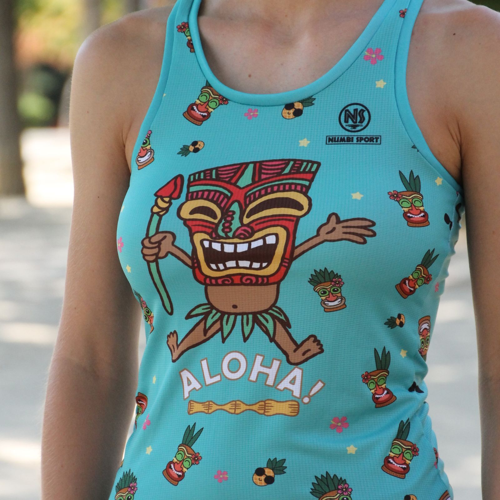 Tiki_Mujer camisetas running de tirantes mujer
