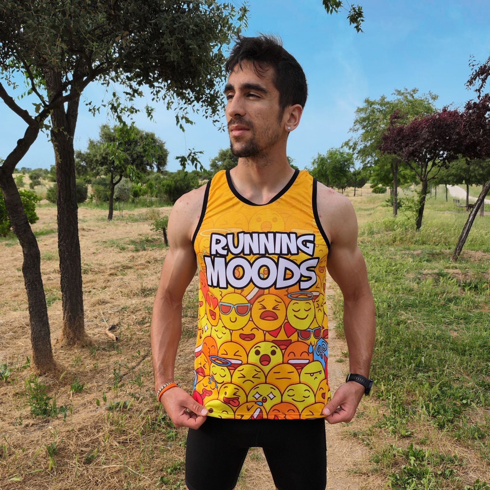 Moods_Unisex Camisetas Running Tirantes Para Hombre